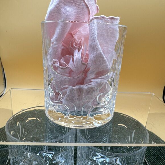 RCR Royal Crystal Rock Tattoo Mixology Rocks Glass SET OF 4 Beautiful Nice Used - Picture 4 of 6